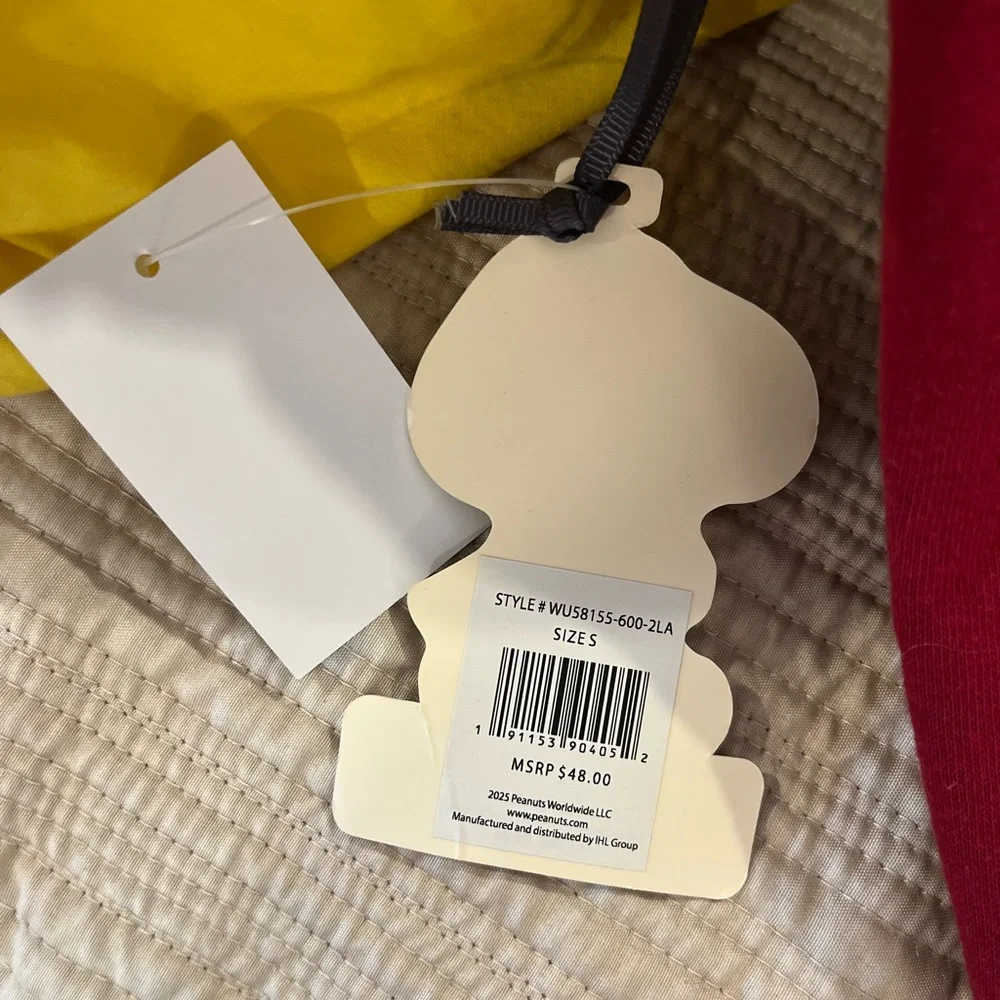 Peanuts Red Crewneck Sweatshirt with Character Graphic - Picture 6 of 6